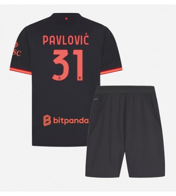 AC Milan Strahinja Pavlovic #31 Tredjetrøje Børn 2026-27 Kortærmet (+ Korte bukser)
